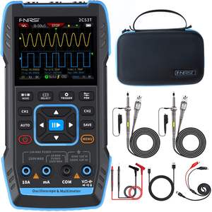 Fnirsi 2c53t cấu hình cao kỹ thuật số <span class=keywords><strong>Oscilloscope</strong></span> tín hiệu máy phát điện vạn năng 3 trong 1 kênh kép 50kHz * 2 250 ms/s 2024 mới nhất - Product Image 1
