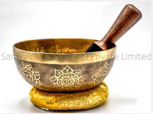 AUM(OM) แกะสลักชามร้องเพลงโลหะสำหรับการรักษาเสียงการทำสมาธิโยคะและการปฏิบัติทางศาสนาของชาวพุทธ - Product Image 5