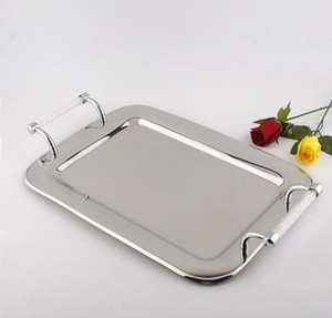 现代设计方形托盘金色金属厨具家庭酒店餐厅时尚食品托盘 - Product Image 4