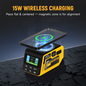 Hai Gói 300W Có Thể Điều Chỉnh 1V Để 30V DC Điều Chỉnh Điện Áp 140W Pd3.1 Type-C 18W USB-A 15W Không Dây Sạc LCD Hiển Thị - Product Image 3