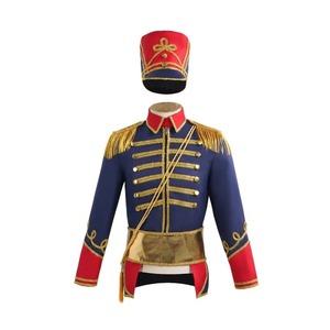 Nutcracker Costume Medieval Royal Uniform Jacket <strong>Colonial</strong> Tuxedo George Washington Regency Jacket With Hat for Men