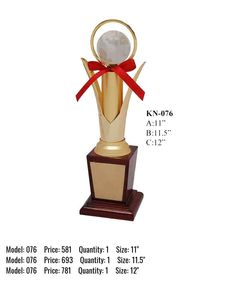 Top Demanded Aluminium Trophy Outstanding Achievement in Excellence and Dedication <strong>Award</strong> Available at Affordable Price - Product Image 2