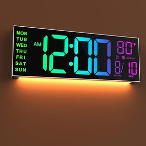 16インチ大型LEDデジタルクロックリモコン付きリビングルームの装飾、ディスプレイクロックLedウォールクロック - Product Image 2