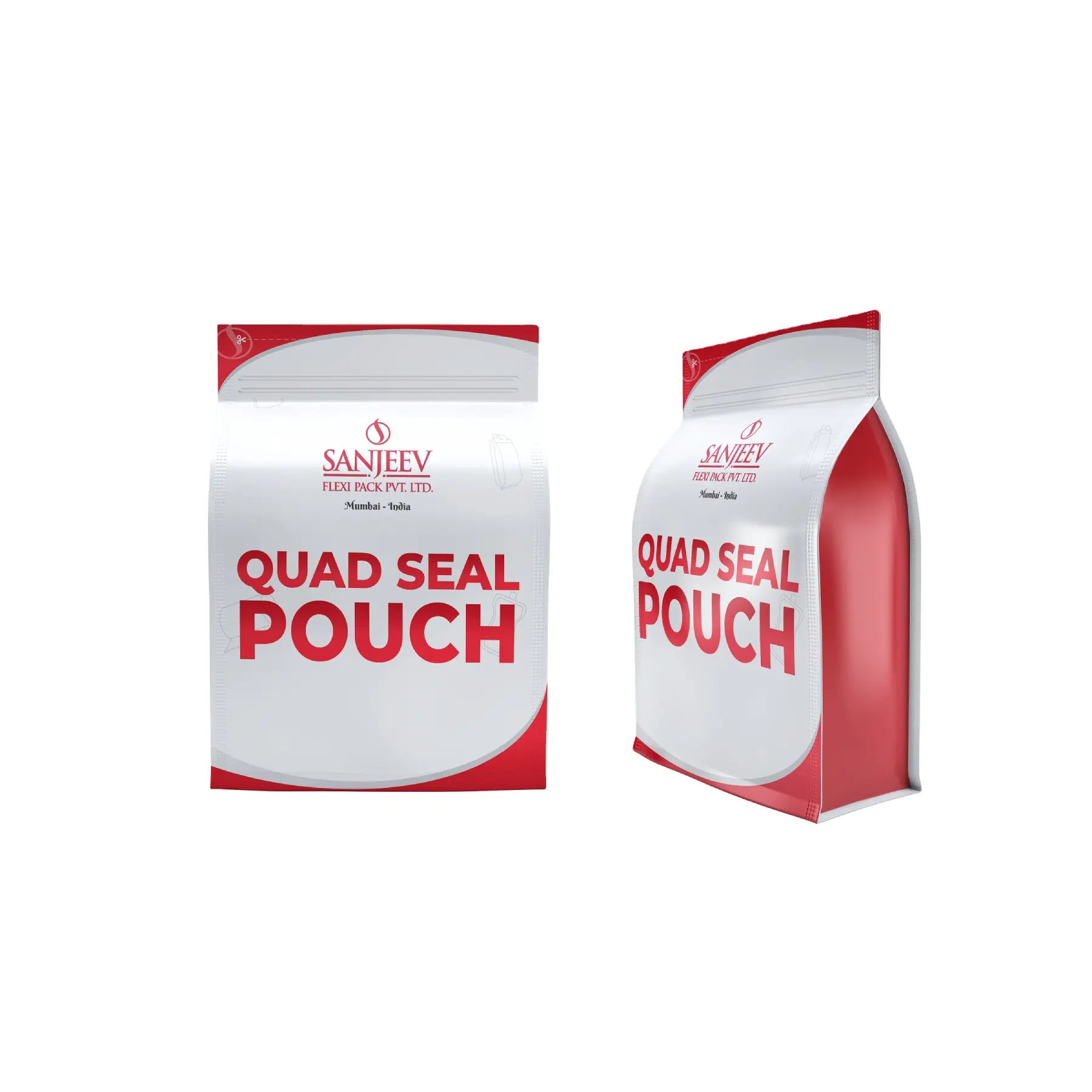 Melhores ofertas em Quad Seal Pouch com material de alta qualidade usado com tamanho personalizado e embalagem Disponível em quantidade a granel