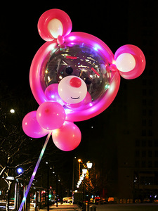 Led Balon Bobo topu Balon Ballon Balon için kızdırma şeffaf folyo 3d karikatür hayvanlar desen - Product Image 6
