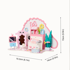 KNOWME Handmade Wooden Blocks DIY Mini Rabbit Bedroom Cute Pet <strong>Toy</strong> for 8-13 Years <strong>Old</strong> Children Educational <strong>Style</strong> - Product Image 6