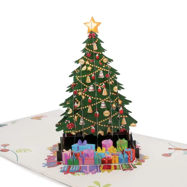 Kiricard 3D Pop Up thiệp chúc mừng Xmas Tree handmade thẻ cho giáng sinh bởi VIỆT Nhà sản xuất thủ công mỹ nghệ