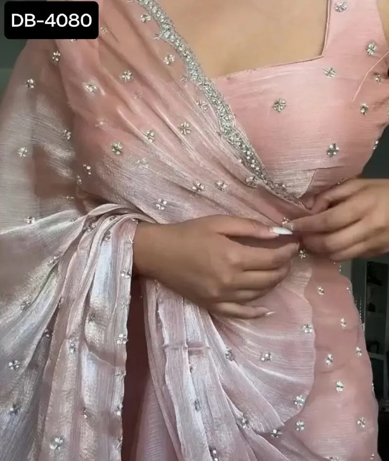 Saree de casamento com mão, blusa exclusiva de seda e algodão indiana, saree de baixo preço para mulheres, novidade exclusiva