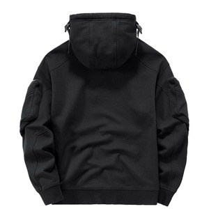 卸売100% コットンパーカー男性カスタム刺繍ロゴ420 Gsmブランクフリースひもなし特大パーカー