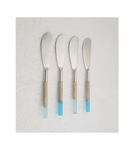 天然新鲜木制家用餐具餐具勺子叉餐具套装，带玛瑙手柄 - Product Image 5