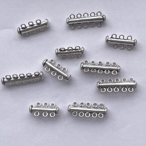 3 Strands 5 Strand 925 Sterling Silver Separator Layering Gold Micron Real Findings <strong>Clasp</strong> Hook <strong>Clasps</strong> Hooks DIY Layer <strong>String</strong> New - Product Image 1