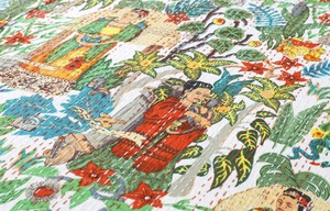 Toptan hint Kantha yorgan Frida Kahlo baskılı el yapımı pamuk atmak yatak e n e n e n e n e n e n e n e n e n e kraliçe kral