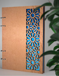 Đánh bóng bằng gỗ Nhật ký bìa với Vector trang trí mô hình-Tùy chỉnh hình dạng máy tính xách tay bìa - Product Image 2