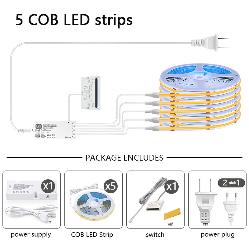 5 COB LED strip