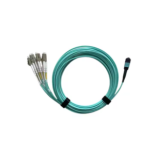 High Quality OM3 Optic Patch Cord 12 Fiber MPT <strong>Trunk</strong> Cable 8/12/24F <strong>MTP</strong> MPO Fiber Cable LC OM4 - Product Image 3