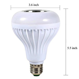 12W LED müzik RGB renk değiştiren hoparlör uzaktan kumanda ile LED ampul LED duvar ışık ses lamba LED ampul makul fiyat - Product Image 5