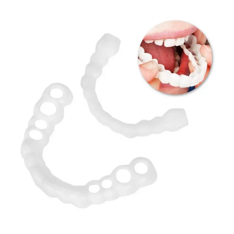 Factory Price Upper lower False teeth Cover Silicone Artificial Teeth Cosmetic Dentistry Fits Most Comfortable Denture Car