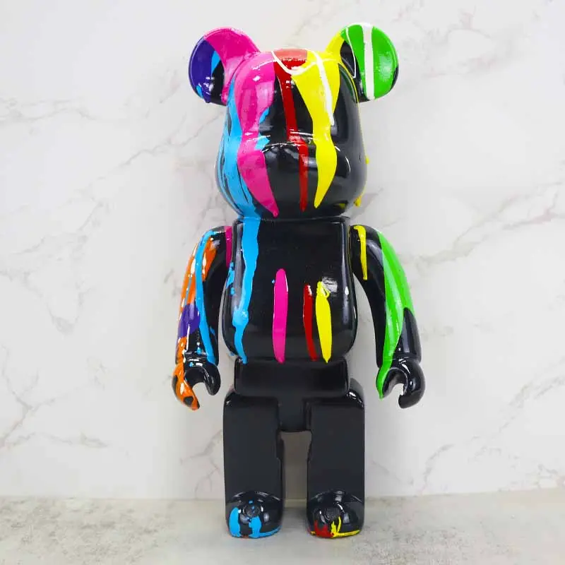 사용자 정의 수제 소장 선물 폭력 곰 빌딩 블록 모델 수지 Bearbrick 28cm 400% 동상