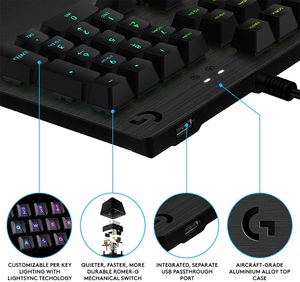 Ruso para Logitech G512 Teclado personalizado RGB con cable Ergonómico Oficina/PC/Mobile Gamer Juegos mecánicos para teclado Ratón Combos - Product Image 3