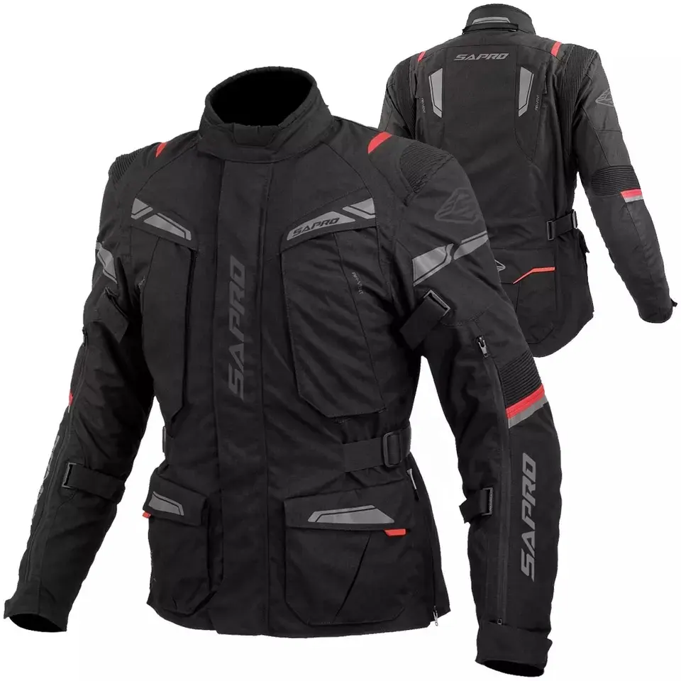 उच्च गुणवत्ता जैकेट आदमी Oem सेवा जैकेट निविड़ अंधकार मोटरसाइकिल सूट बारिश खोल कोट लंबी पैदल यात्रा के लिए चमड़े मोटरसाइकिल जैकेट