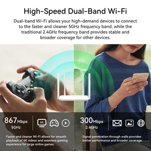 1200Mbps kablosuz akıllı Dual Band Gigabit Router LB-LINK WR1300H 4 X 5dBi yüksek kazançlı antenler