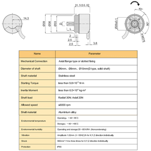 Singleturn multigiro 16-32Bit albero solido 6-10mm sensore di velocità SSI SM39 servomotore encoder assoluto codice grigio binario