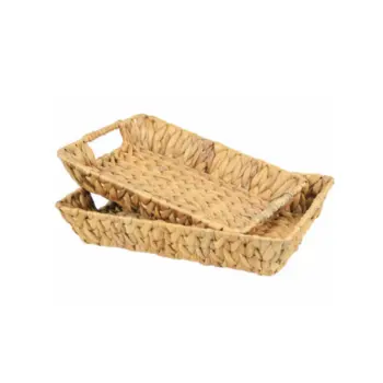 Handmade woven water hyacinth storage basket for serving decoration