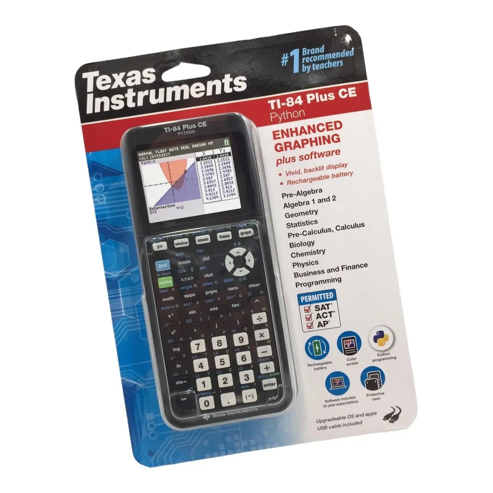 Calculadora de gráficos de colores, Texas Instruments, Plus, CE, el mejor precio, nuevo stock