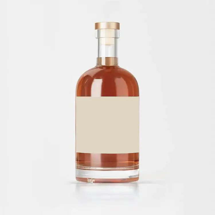 Botellas de whisky de pedernal personalizadas Botella de brandy Botella de licor de 750ml