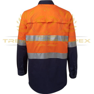 <strong>Hi</strong> Vis Good Quality Men's High Visibility Reflective Safety Work Shirts Long Sleeve Work Lightweight Customized Mesh Fabric 2025