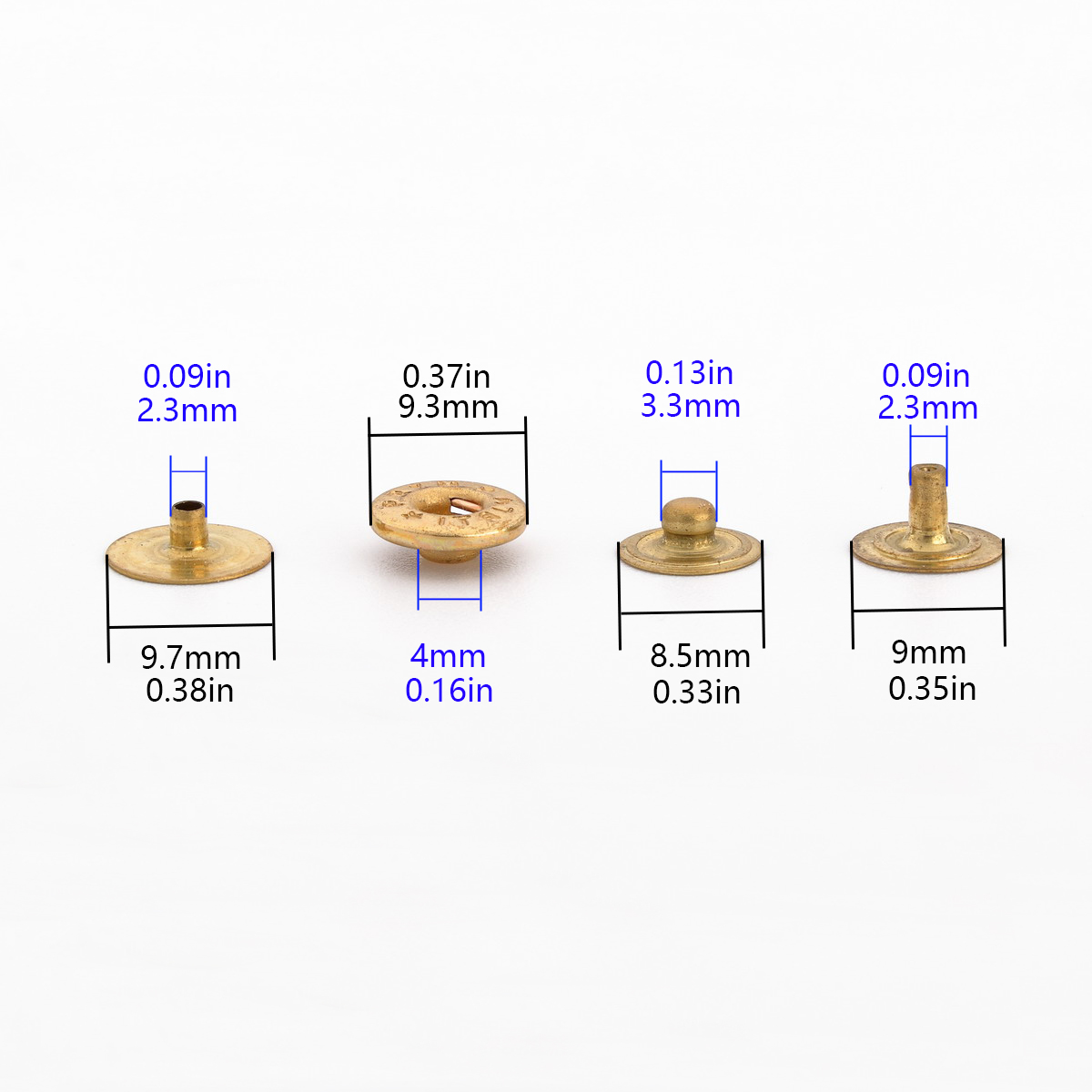 PRYM-9.3mm en laiton/0.37in