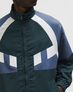 Custom Color Blocked Tracksuit Cut and Sew Men Windbreaker Zipper Jacket and Jogger Set Patchwork Track Nylon Tracksuit for Men