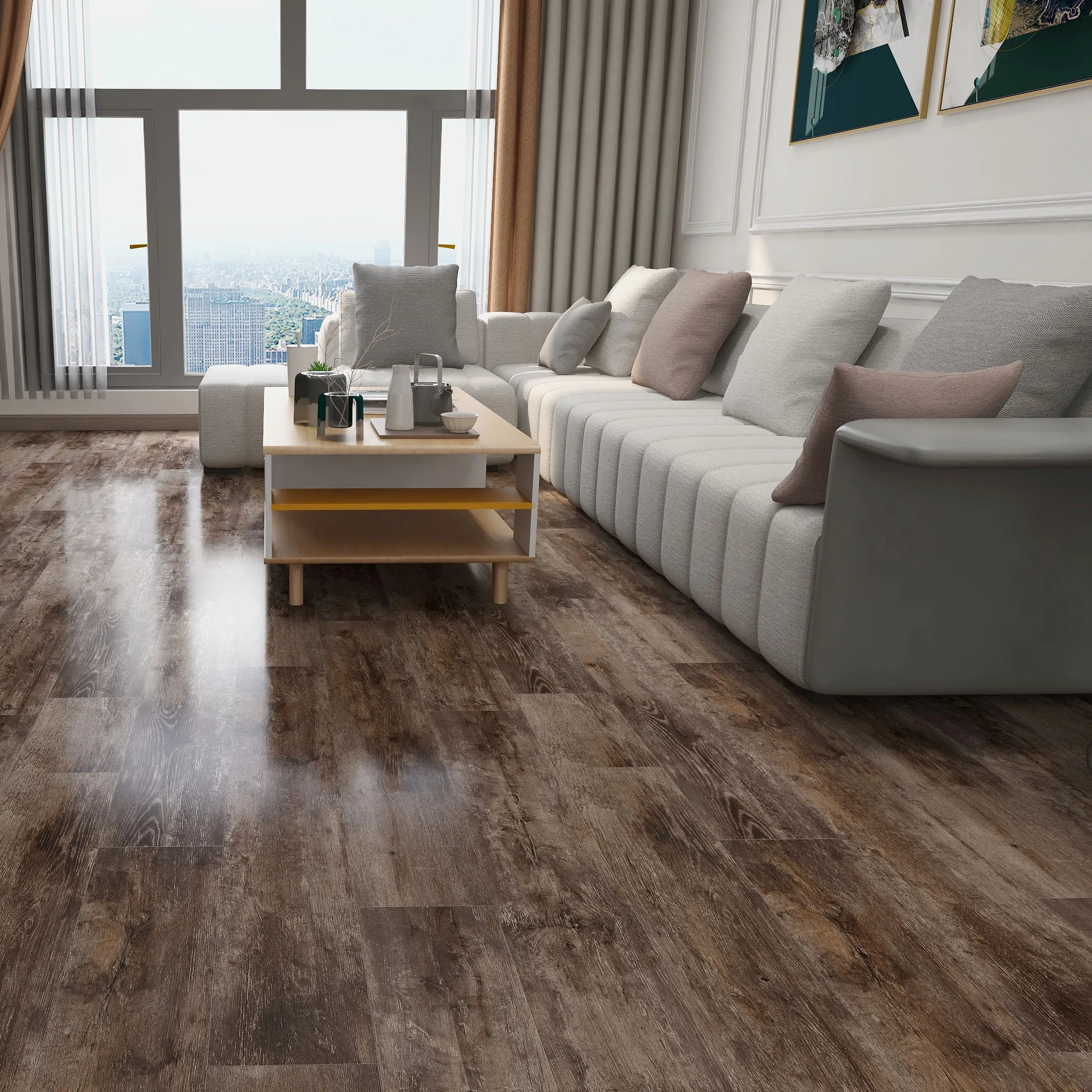 SPC FLOOR VIETNAM produttore SPC/LVT CLICK 5MM 6MM 7MM di alta qualità a spina di pesce EIR legno e piastrelle DESIGN nuova tendenza