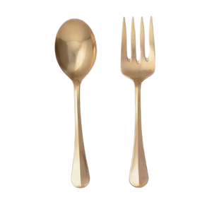 简约设计餐具新品金色成品金属餐具金属手柄手工装饰餐具 - Product Image 1