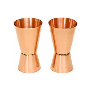 Yeni tasarım bakır jigger özel logo bira ve şarap için gerçek bakır jigger özelleştirilmiş boyutu en kaliteli bakır jigger - Product Image 4