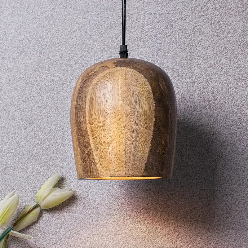 Pingente de lâmpada de madeira, design moderno pendurado, tamanho personalizado, melhor qualidade, simples, decoração, suprimentos, metal indiana, pingente de madeira