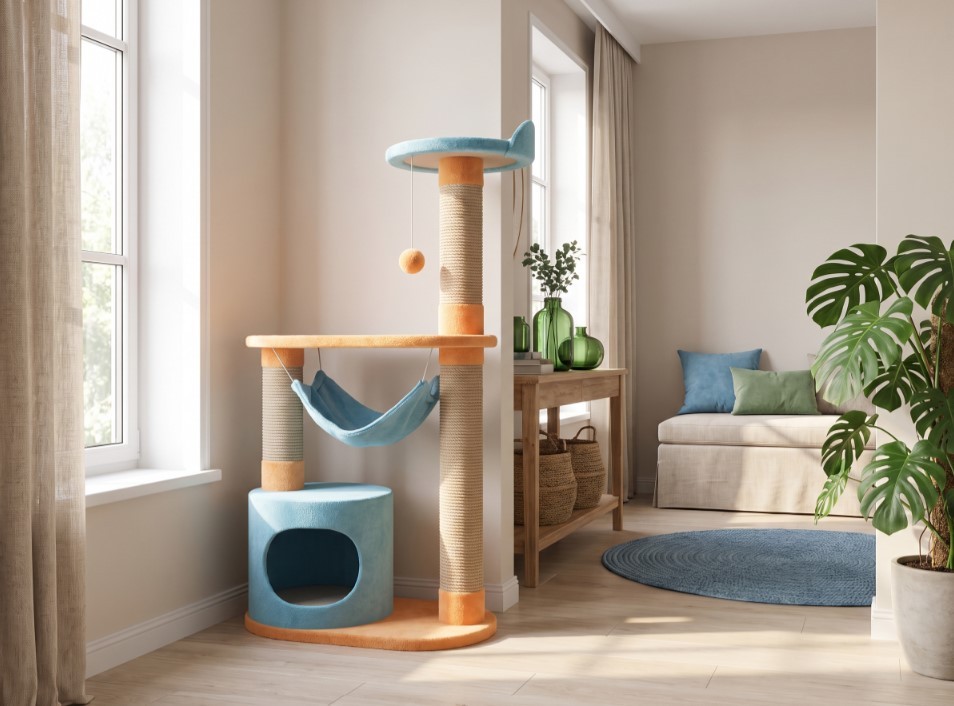 Orange/sky blue