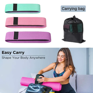 Logotipo personalizado Juego de 3 Ejercicio Estiramiento Cadera Círculo Tela Body Band fitness Loop bandas Banda de resistencia para gimnasio fitness elásticos - Product Image 5