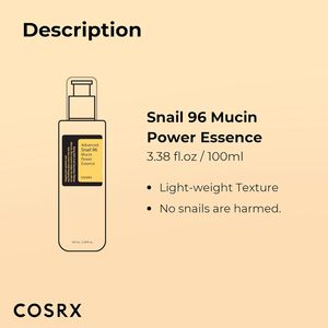 韩国护肤品蜗牛面部护理血清COSRX高级蜗牛96粘蛋白动力精华100毫升