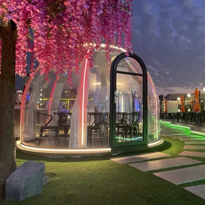 Thiết kế hiện đại glamping trong suốt Polycarbonate Ellipse nhà đúc sẵn đo đạc chỗ ở khách sạn biệt thự cửa hàng nhà - Product Image 1