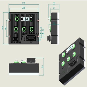 24V 48V 60V 75A 150A Controlador de motor sin escobillas de avance/Retroceso de onda sinusoidal con entradas Hall y codificador RS232 CAN RC Control - Product Image 5