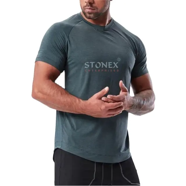 High Quality Printing Men Cotton T shirts Stretch Breathable Gym Short Sleeve T Shirt Supplier