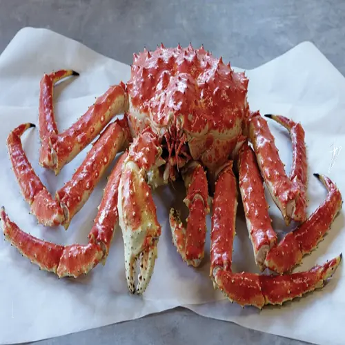 Crabe roi, crabe roi rouge glacé, crabe roi canadien rouge vif