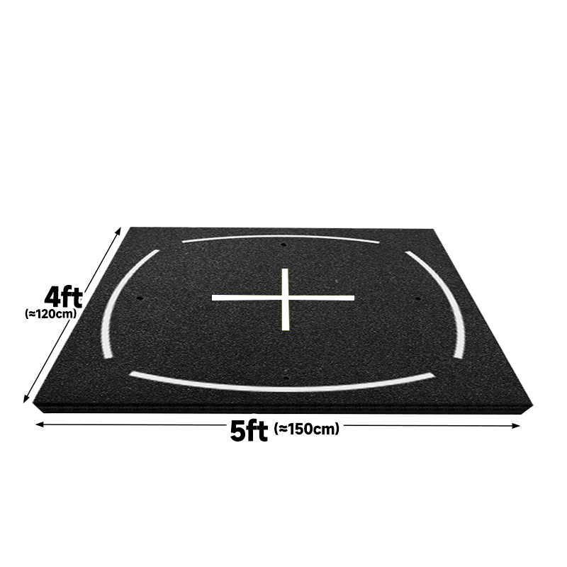 Tapis de frappe de golf commercial noir et blanc 4*5ft