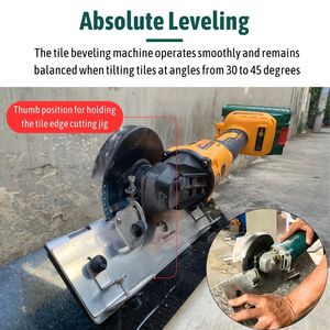 Tile <strong>Cutter</strong> - Adjustable Chamfering Tool for Angle Grinder, GL-<strong>125</strong> for Tiles up to 22mm, Easy Angle &amp; Thickness Adjustment - Product Image 3