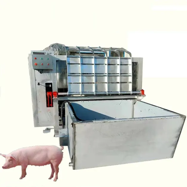 Precio barato cerdos dehair máquina desplumadora de pelo cerdo escaldado y de hairing máquina para la venta