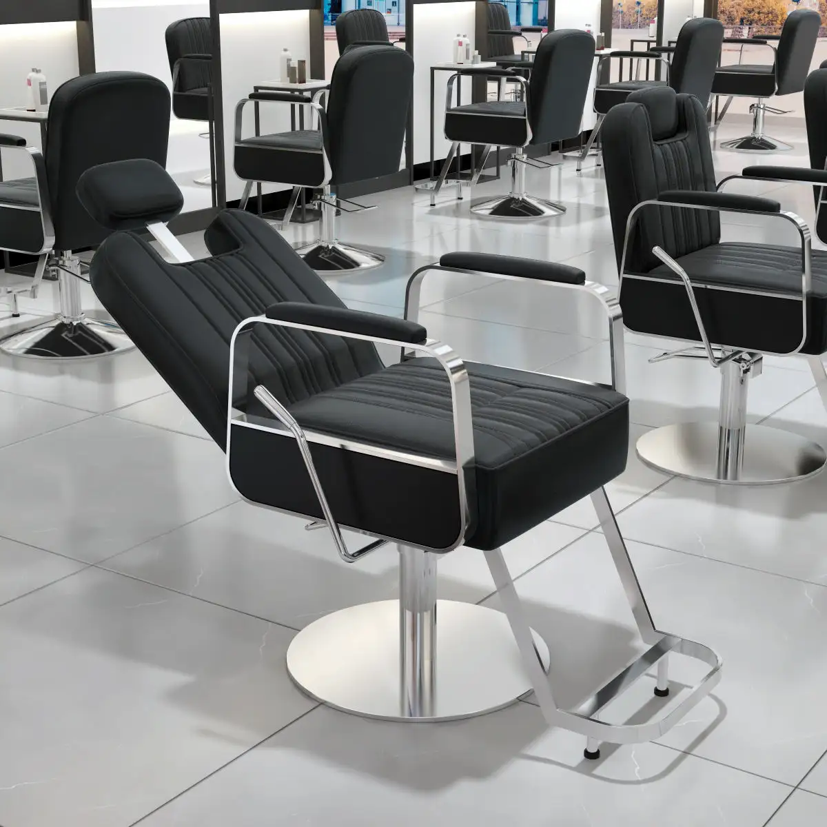 professional hairdressing chair wholesale waiting hair salon styling recline barber chair