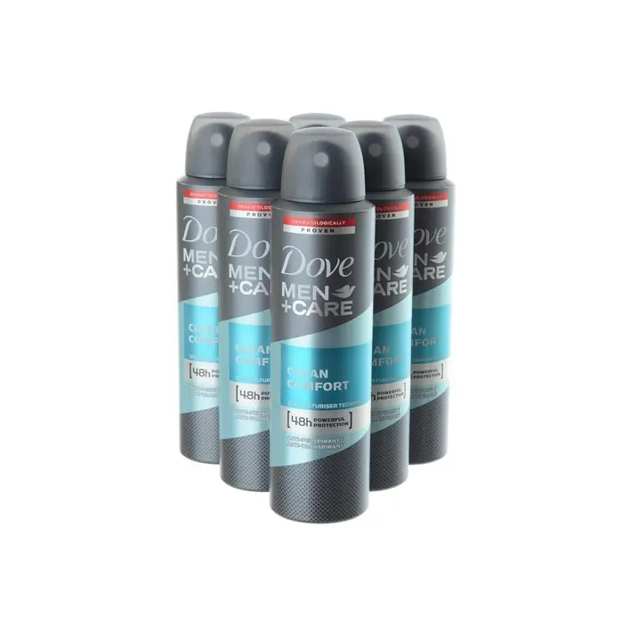 Dove Men Care Advanced Clean Comfort Anti trans Deodorant Aerosol Deodorant Spray 72h。