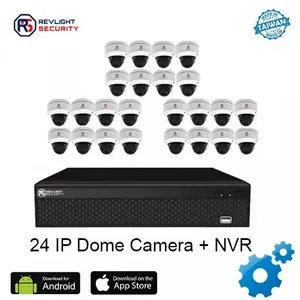 24チャンネルIPセキュリティシステムPTZ弾丸ドームカメラネットワーク双方向オーディオナイトビジョンNVR HDDデータオプション屋内用 - Product Image 1