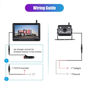 Digital Wireless <strong>Backup</strong> <strong>Camera</strong> Kit <strong>with</strong> 1080P Waterproof <strong>Camera</strong> 7.0 Inch IR Night Vision Screen Helps Avoid Blind Spots Parking - Product Image 4